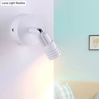 Aplique de pared LED contemporáneo DecorBites™ de metal en blanco y negro - Luz cálida/blanca