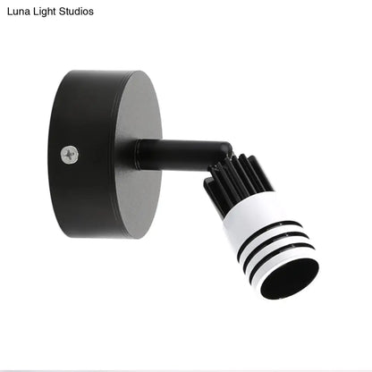 Aplique de pared LED contemporáneo DecorBites™ de metal en blanco y negro - Luz cálida/blanca