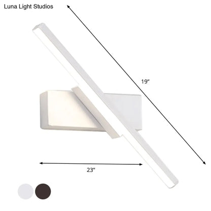 ديكوربايتس™ مصباح حائط LED معدني معاصر باللونين الأسود والأبيض بإضاءة دافئة/بيضاء: وحدة إضاءة خطية للزينة