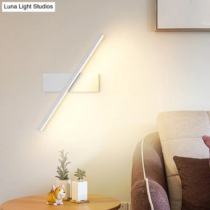 ديكوربايتس™ مصباح حائط LED معدني معاصر باللونين الأسود والأبيض بإضاءة دافئة/بيضاء: وحدة إضاءة خطية للزينة