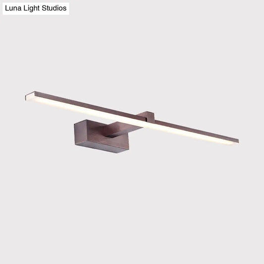 Aplique de pared LED metálico contemporáneo DecorBites™ - Iluminación tubular para tocador en luz cálida/blanca, 16,5"/20,5" L