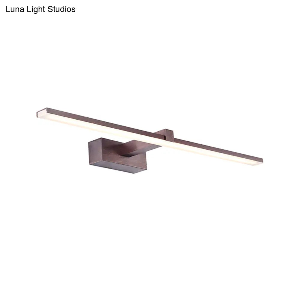 DecorBites™ Contemporary Metallic LED Wall Mount Light Fixture - Tubular Vanity Lighting in Warm/White Light, 16.5"/20.5" L