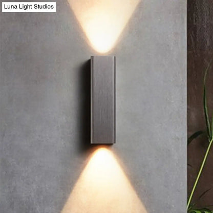 DecorBites™ DecorBites™ Contemporary Metallic LED Wall Sconce in Bronze/Gold/Coffee for Living Room - Mountable Up & Down Light