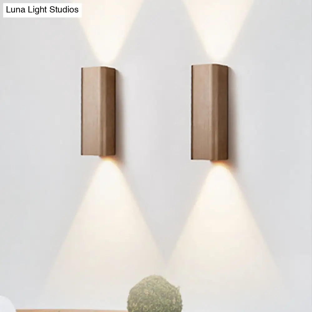 DecorBites™ DecorBites™ Contemporary Metallic LED Wall Sconce in Bronze/Gold/Coffee for Living Room - Mountable Up & Down Light