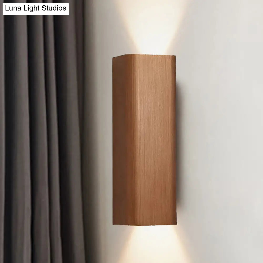 DecorBites™ DecorBites™ Contemporary Metallic LED Wall Sconce in Bronze/Gold/Coffee for Living Room - Mountable Up & Down Light