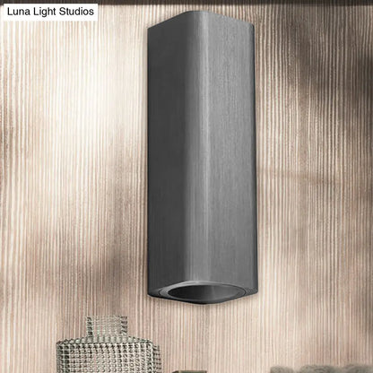 DecorBites™ DecorBites™ Contemporary Metallic LED Wall Sconce in Bronze/Gold/Coffee for Living Room - Mountable Up & Down Light