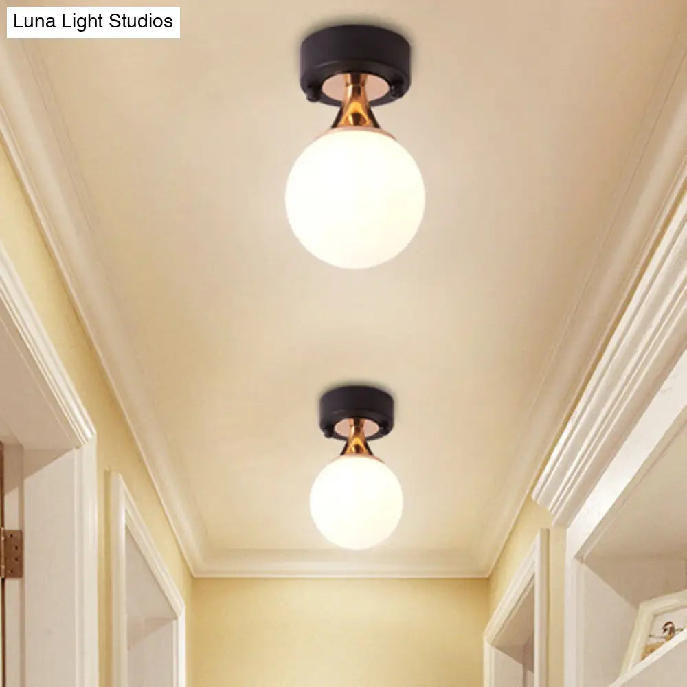 DecorBites™ DecorBites™ Contemporary Milk Glass Hallway Ceiling Light Fixture