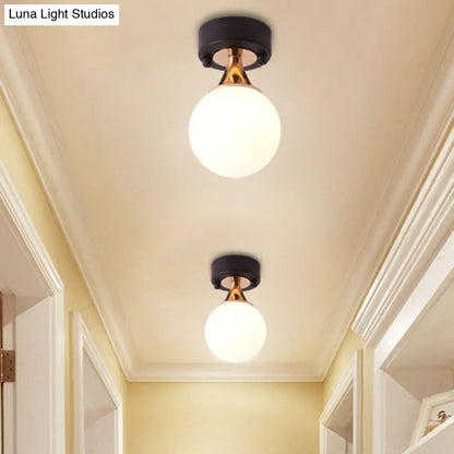 DecorBites™ DecorBites™ Contemporary Milk Glass Hallway Ceiling Light Fixture