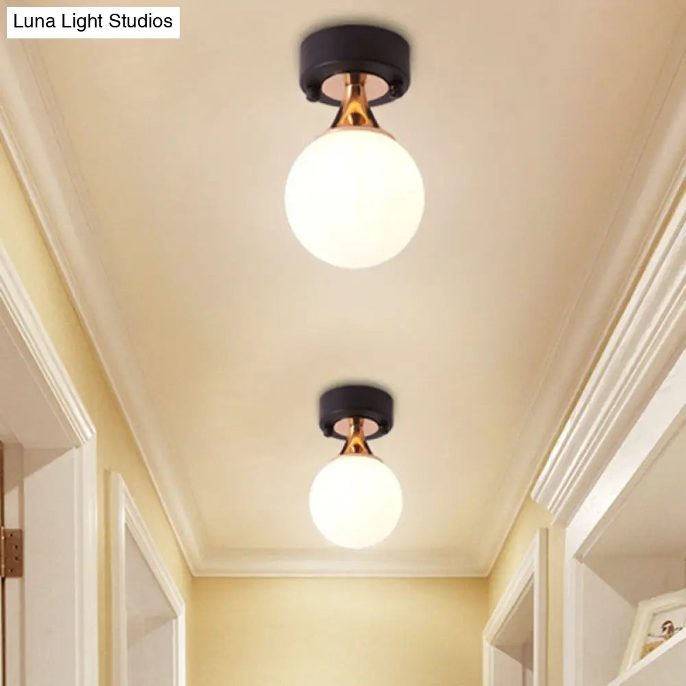 DecorBites™ DecorBites™ Contemporary Milk Glass Hallway Ceiling Light Fixture