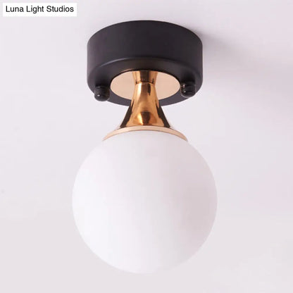 DecorBites™ DecorBites™ Contemporary Milk Glass Hallway Ceiling Light Fixture