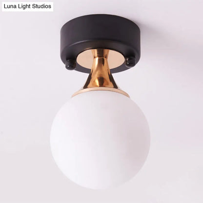 DecorBites™ DecorBites™ Contemporary Milk Glass Hallway Ceiling Light Fixture