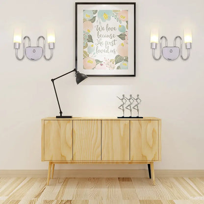 DecorBites™ Contemporary Milk Glass Pill Sconce with Chrome LED Flush Mount - 2/3 Lights