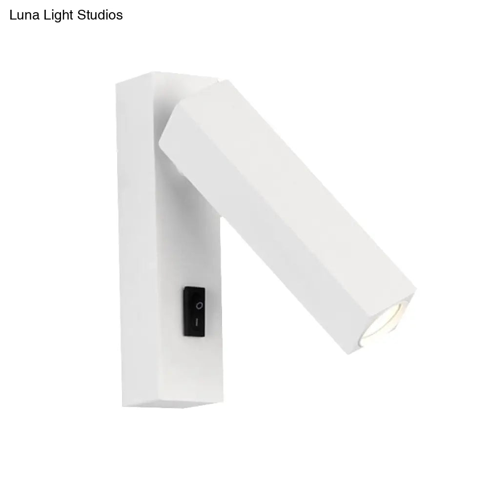 Aplique de pared mini LED contemporáneo DecorBites™ con diseño metálico giratorio - Negro/Plata/Blanco