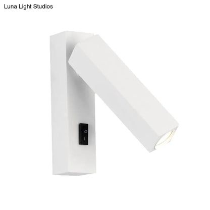 Aplique de pared mini LED contemporáneo DecorBites™ con diseño metálico giratorio - Negro/Plata/Blanco