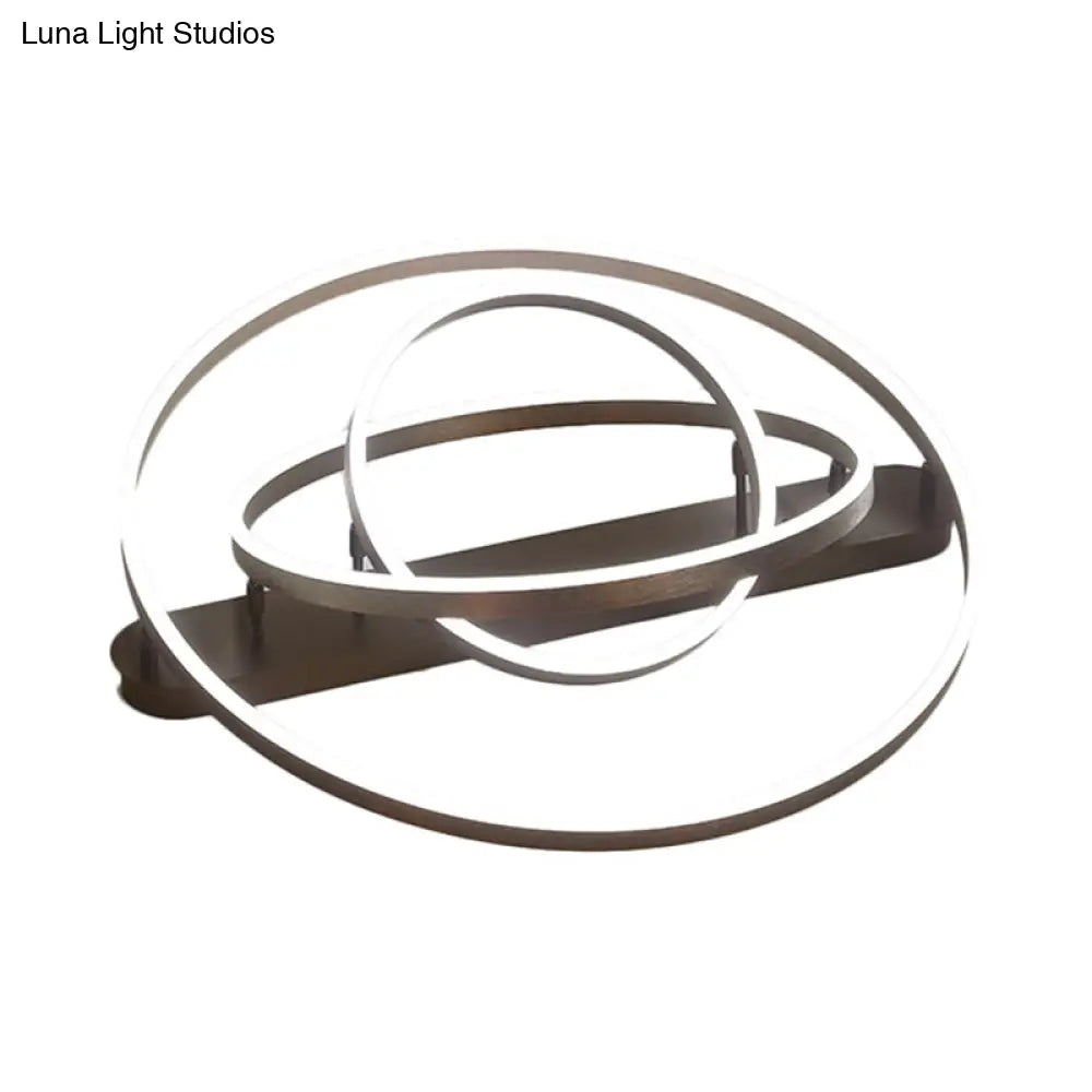 DecorBites™ Contemporary Multi Circle Metal Flush Mount Lamp With 1/2/3 Heads, White/Warm Light