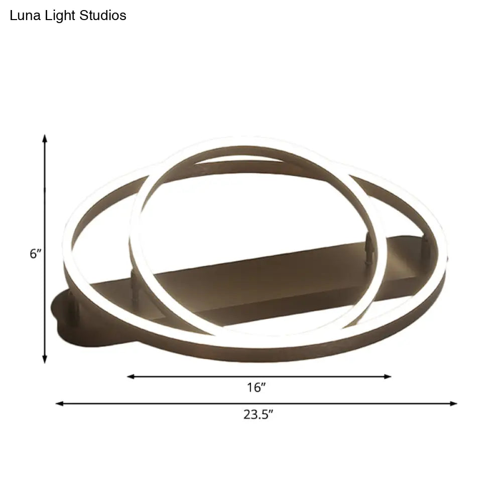 DecorBites™ Contemporary Multi Circle Metal Flush Mount Lamp With 1/2/3 Heads, White/Warm Light