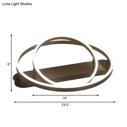 DecorBites™ Contemporary Multi Circle Metal Flush Mount Lamp With 1/2/3 Heads, White/Warm Light