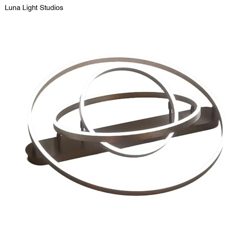 DecorBites™ Contemporary Multi Circle Metal Flush Mount Lamp With 1/2/3 Heads, White/Warm Light