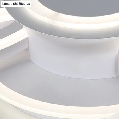 DecorBites™ Contemporary Multi-Halo Flush Ceiling Light with Acrylic Shade, available in Warm/White Light, for Bedroom (4/6/8 Lights)