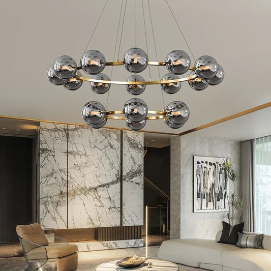 Contemporary Multi-Head Acrylic Glass Pendant Chandelier - Decorbites