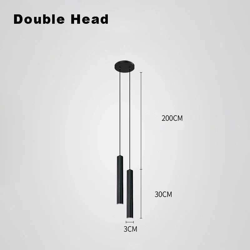 Contemporary Nordic LED Pendant Light for Dining Room - Double Head-6W / Warm White 3000K