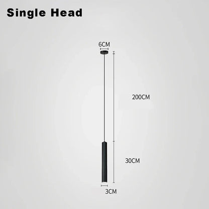 Contemporary Nordic LED Pendant Light for Dining Room - Single Head-3W / Warm White 3000K