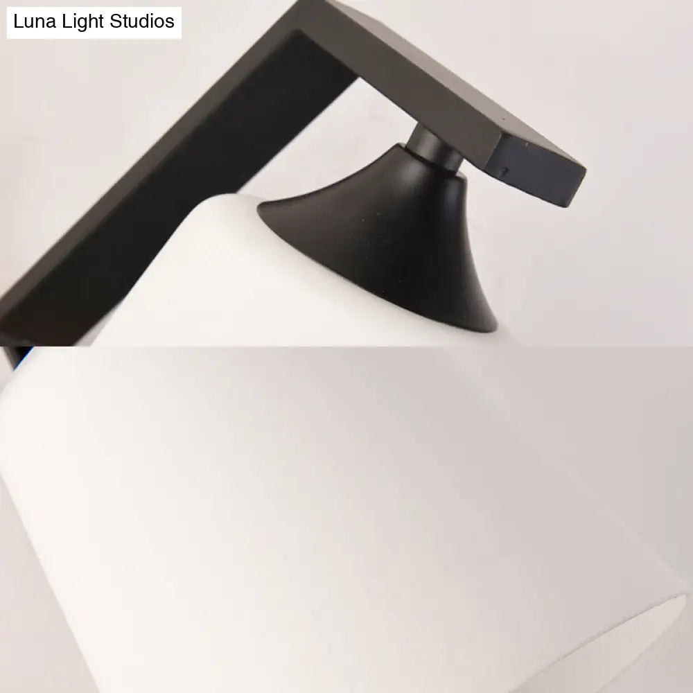 DecorBites™ DecorBites™ Contemporary Opal Glass Wall Sconce Light for Stair Corridors - 1 Head Bucket Shade