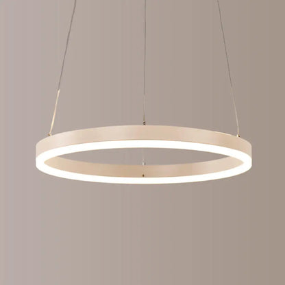 Contemporary Orbicular Metal LED Ceiling Pendant Light in White