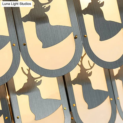 Lámpara de techo ovalada contemporánea DecorBites™ de níquel sobre isla - Lámpara colgante de cristal (10 luces)