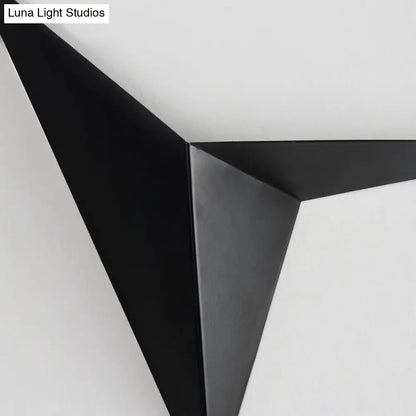DecorBites™ DecorBites™ Contemporary Polygon Wall Sconce in Black/White Metal with LED Warm/White Lighting for Living Room