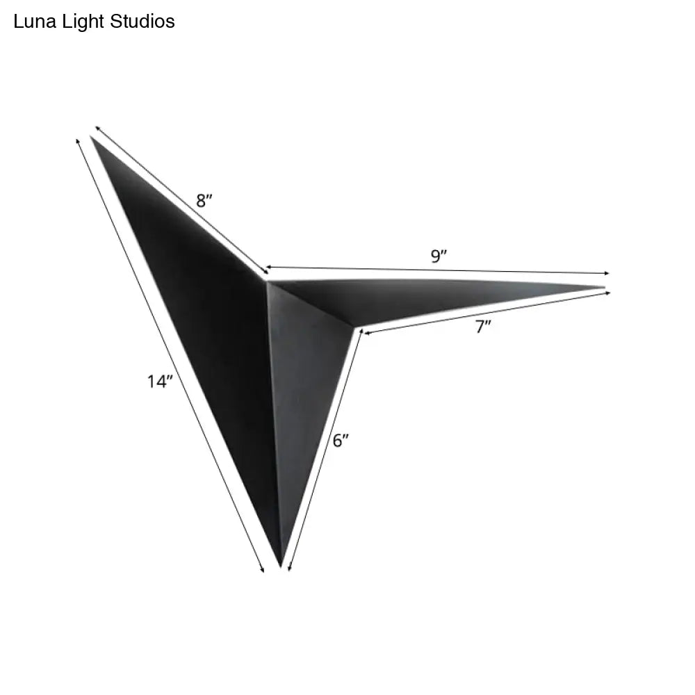 DecorBites™ DecorBites™ Contemporary Polygon Wall Sconce in Black/White Metal with LED Warm/White Lighting for Living Room