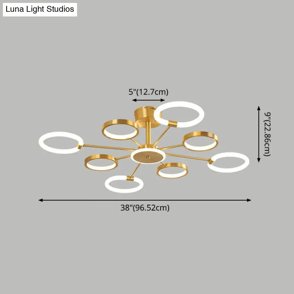 DecorBites™ DecorBites™ Contemporary Radial Chandelier Pendant Lighting for Living Room