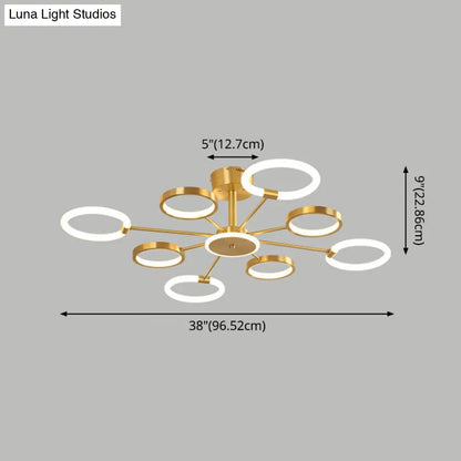 DecorBites™ DecorBites™ Contemporary Radial Chandelier Pendant Lighting for Living Room