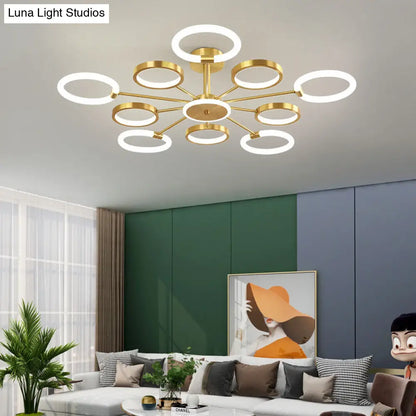 DecorBites™ DecorBites™ Contemporary Radial Chandelier Pendant Lighting for Living Room