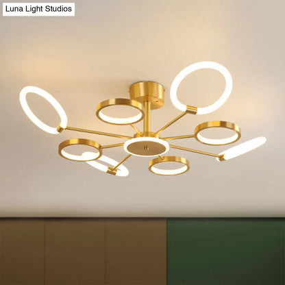 DecorBites™ DecorBites™ Contemporary Radial Chandelier Pendant Lighting for Living Room