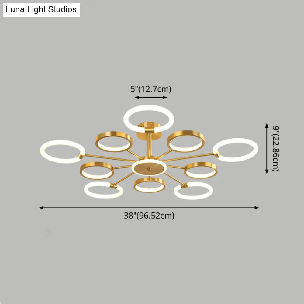 DecorBites™ DecorBites™ Contemporary Radial Chandelier Pendant Lighting for Living Room