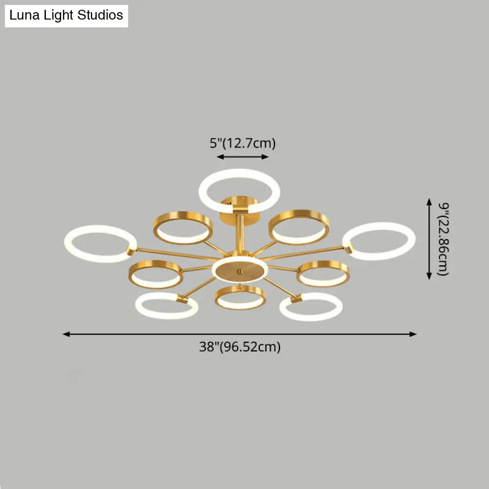 DecorBites™ DecorBites™ Contemporary Radial Chandelier Pendant Lighting for Living Room