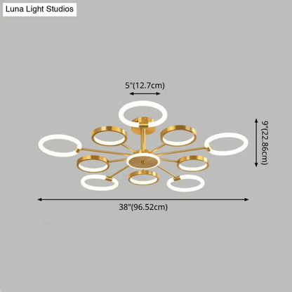 DecorBites™ DecorBites™ Contemporary Radial Chandelier Pendant Lighting for Living Room