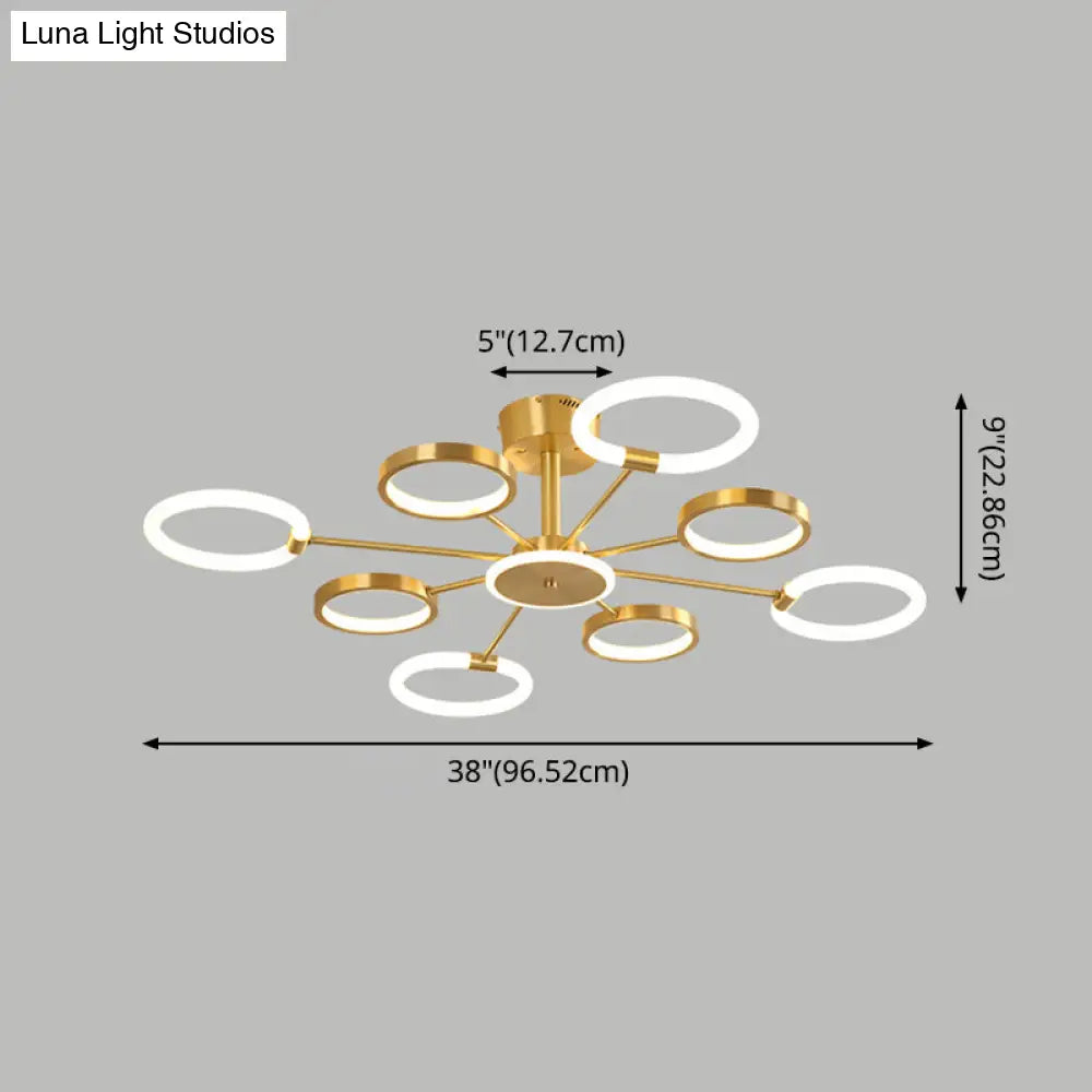 DecorBites™ DecorBites™ Contemporary Radial Chandelier Pendant Lighting for Living Room
