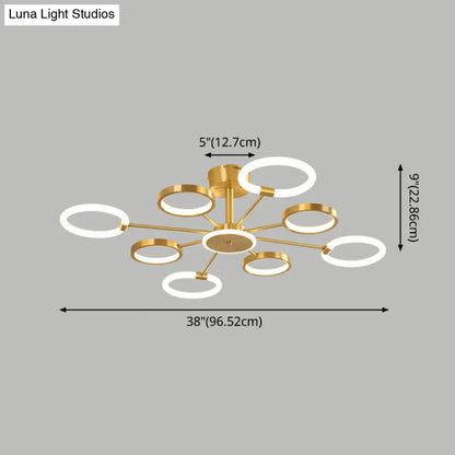 DecorBites™ DecorBites™ Contemporary Radial Chandelier Pendant Lighting for Living Room