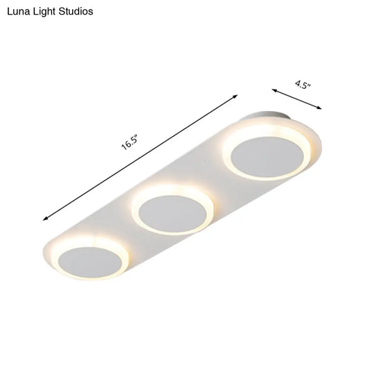 DecorBites™ DecorBites™ Contemporary Rectangular Acrylic Flush Mount Lamp - 3/4/5 Lights - Bedroom Lighting in Warm/White Light