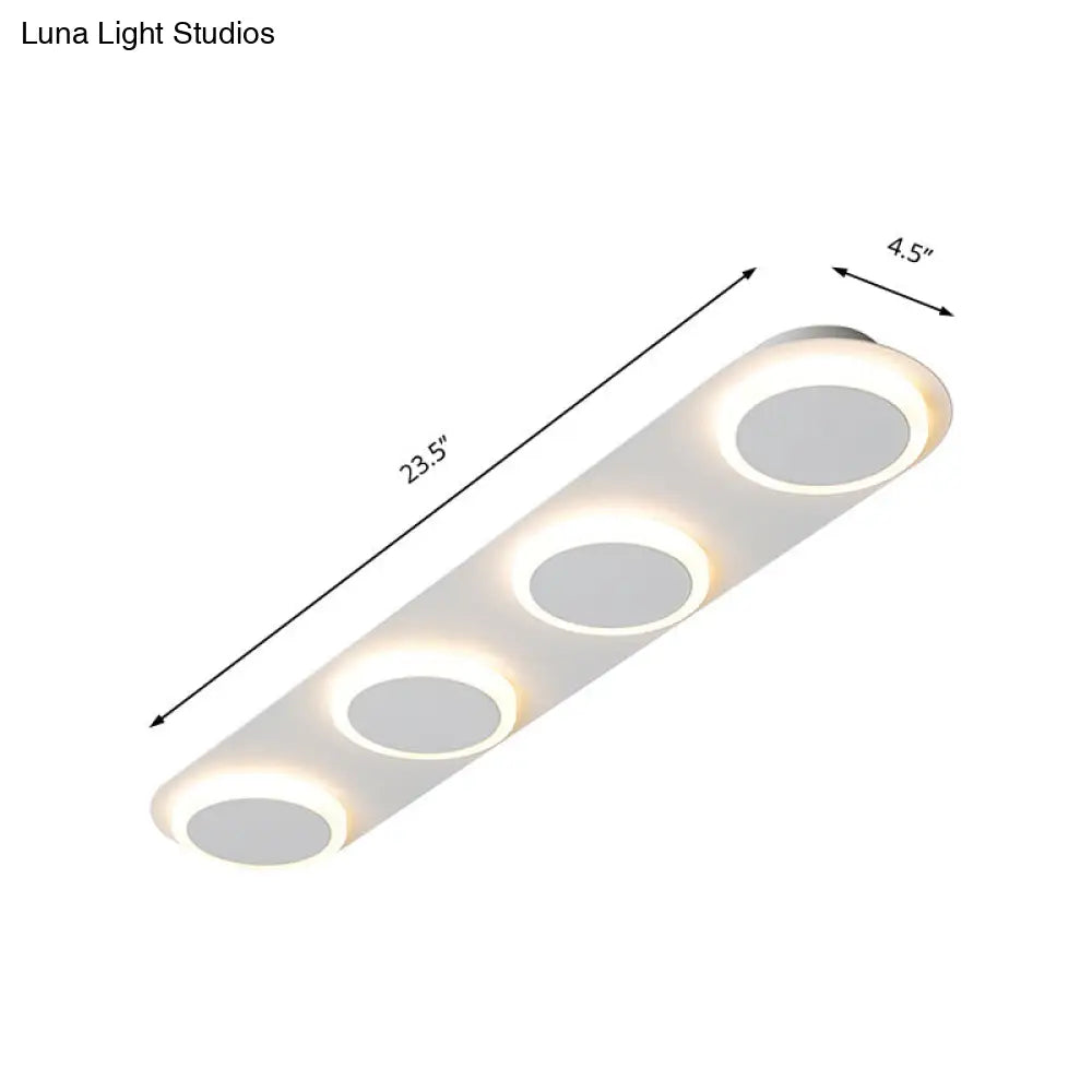 ديكوربايتس™ مصباح أكريليك مستطيل الشكل معاصر من ديكوربايتس™ - 3/4/5 مصابيح - إضاءة غرفة النوم بضوء دافئ/أبيض