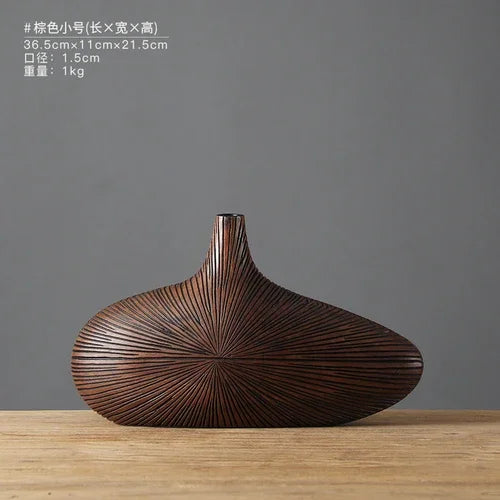 Contemporary Resin Vase for Flower Arrangements - D - Vase