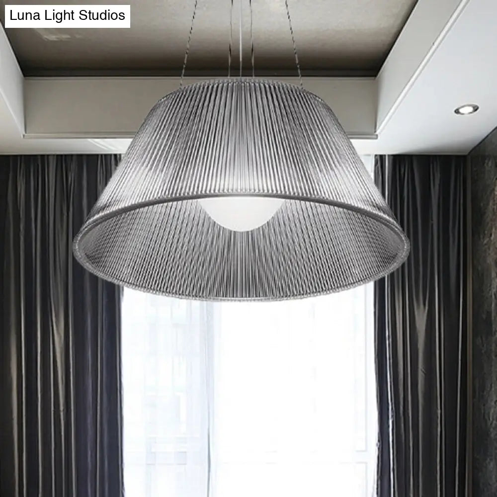 Contemporary Restaurant Pendant Light with Clear Glass Shade - 13"/19.5" Diameter