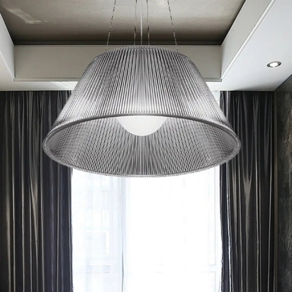 Contemporary Restaurant Pendant Light with Clear Glass Shade - 13"/19.5" Diameter