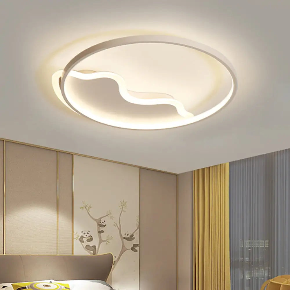 Lámpara LED de techo DecorBites™ de diseño contemporáneo para dormitorio, 45,7 cm/54,6 cm - Blanca/Rosa/Azul con luz cálida/blanca