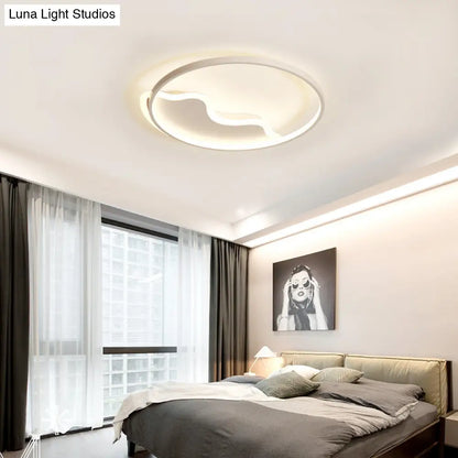 Lámpara LED de techo DecorBites™ de diseño contemporáneo para dormitorio, 45,7 cm/54,6 cm - Blanca/Rosa/Azul con luz cálida/blanca