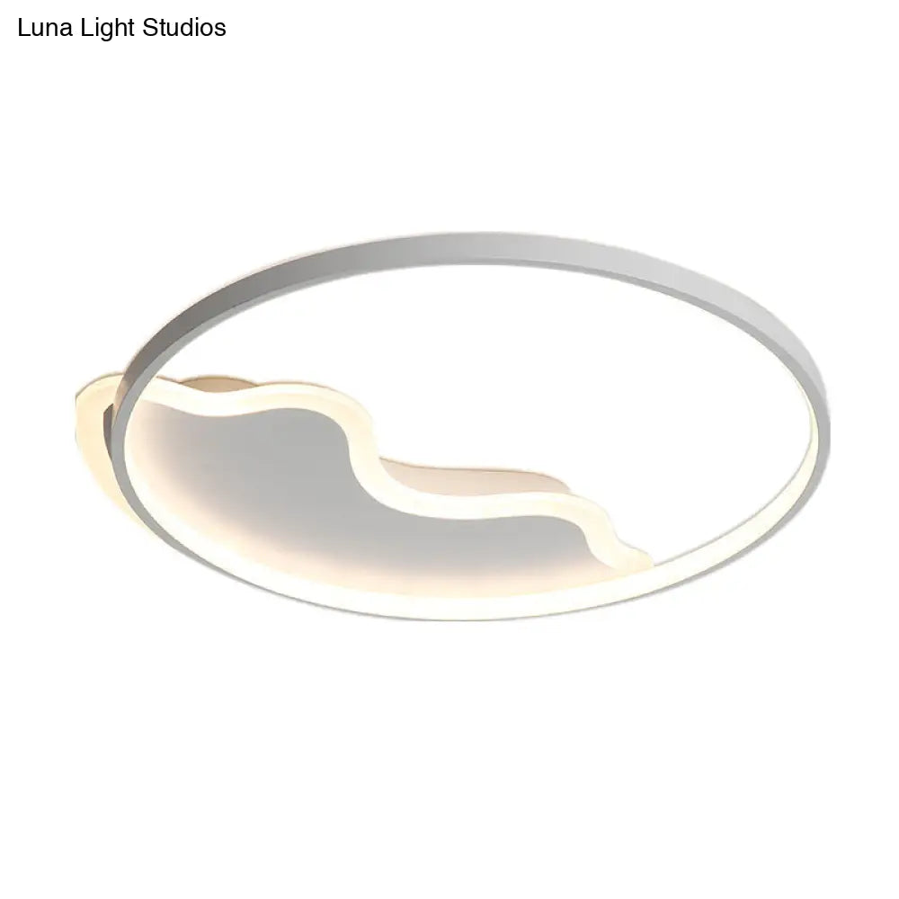 Lámpara LED de techo DecorBites™ de diseño contemporáneo para dormitorio, 45,7 cm/54,6 cm - Blanca/Rosa/Azul con luz cálida/blanca