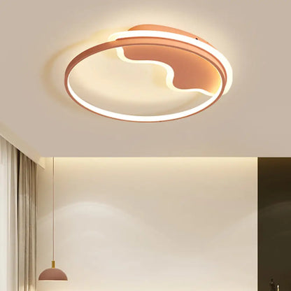 Lámpara LED de techo DecorBites™ de diseño contemporáneo para dormitorio, 45,7 cm/54,6 cm - Blanca/Rosa/Azul con luz cálida/blanca