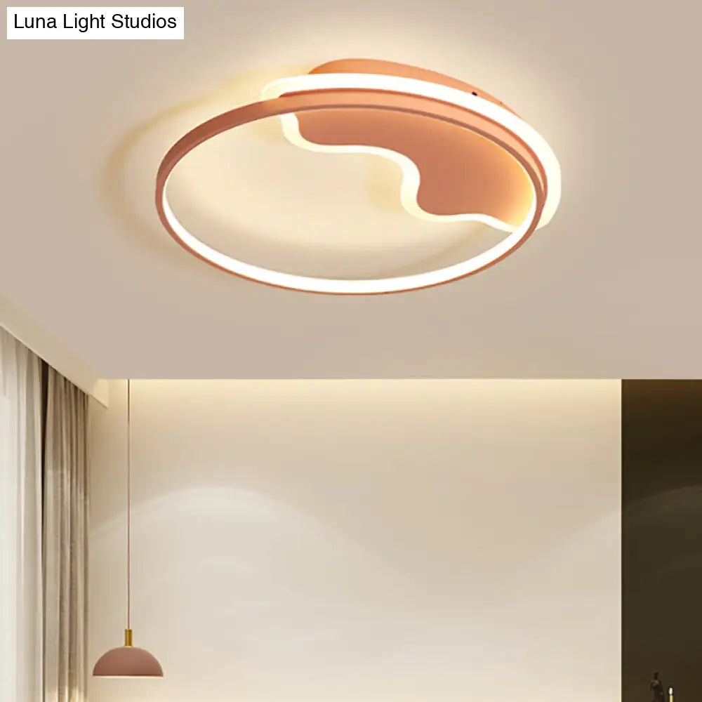 Lámpara LED de techo DecorBites™ de diseño contemporáneo para dormitorio, 45,7 cm/54,6 cm - Blanca/Rosa/Azul con luz cálida/blanca